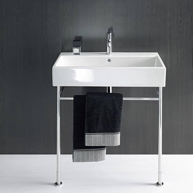 Struttura cromata reggi lavabo Duravit Vero