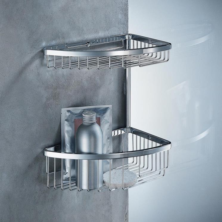 Porta oggetti doccia a muro angolare