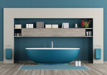 Idee di arredo per creare un bagno azzurro