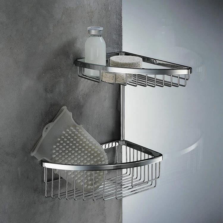 Mensola angolare finitura cromo