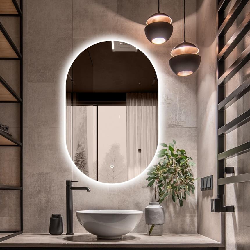 Specchio con illuminazione incorporata