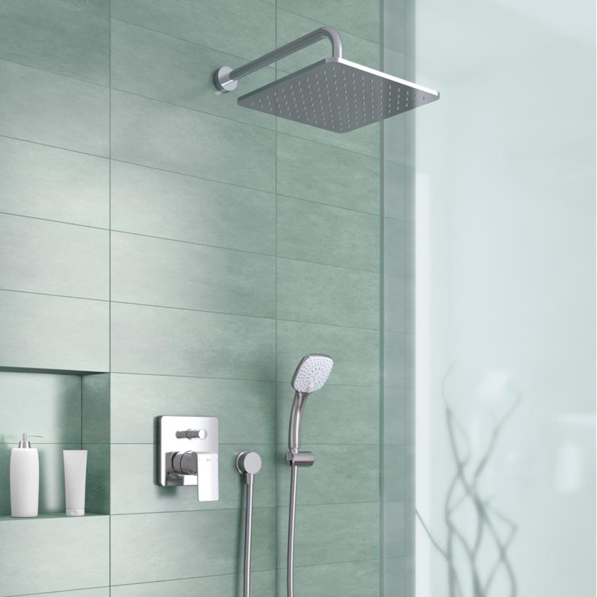 Soffione doccia quadrato Idealrain Luxe Ideal Standard
