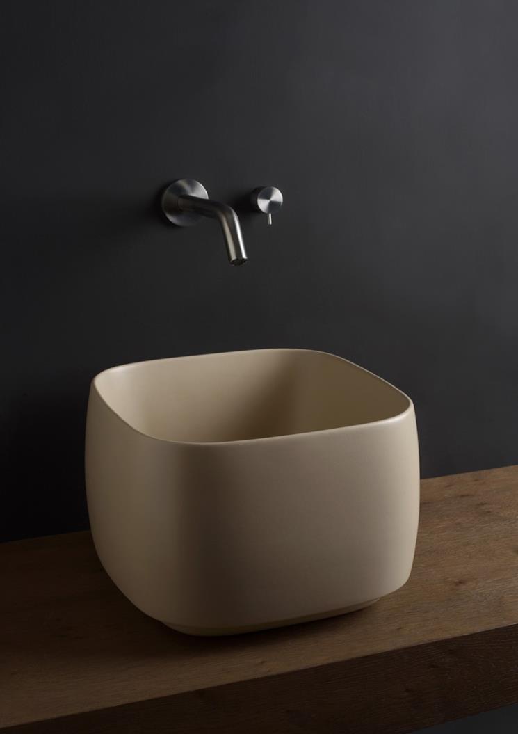 Lavabo d'appoggio Flag Deep Flaminia beige