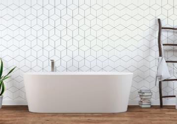 Carta da parati per un bagno glamour e di carattere