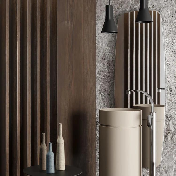 Specchio reversibile L.62 H.172 cm, con bordo molato trasparente e luce led 