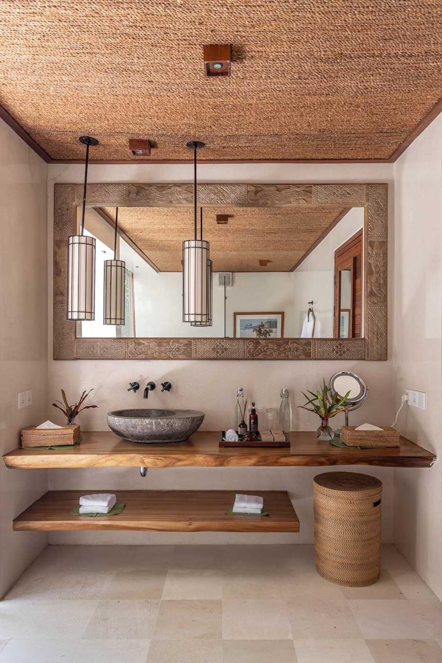 Bagno rustico moderno