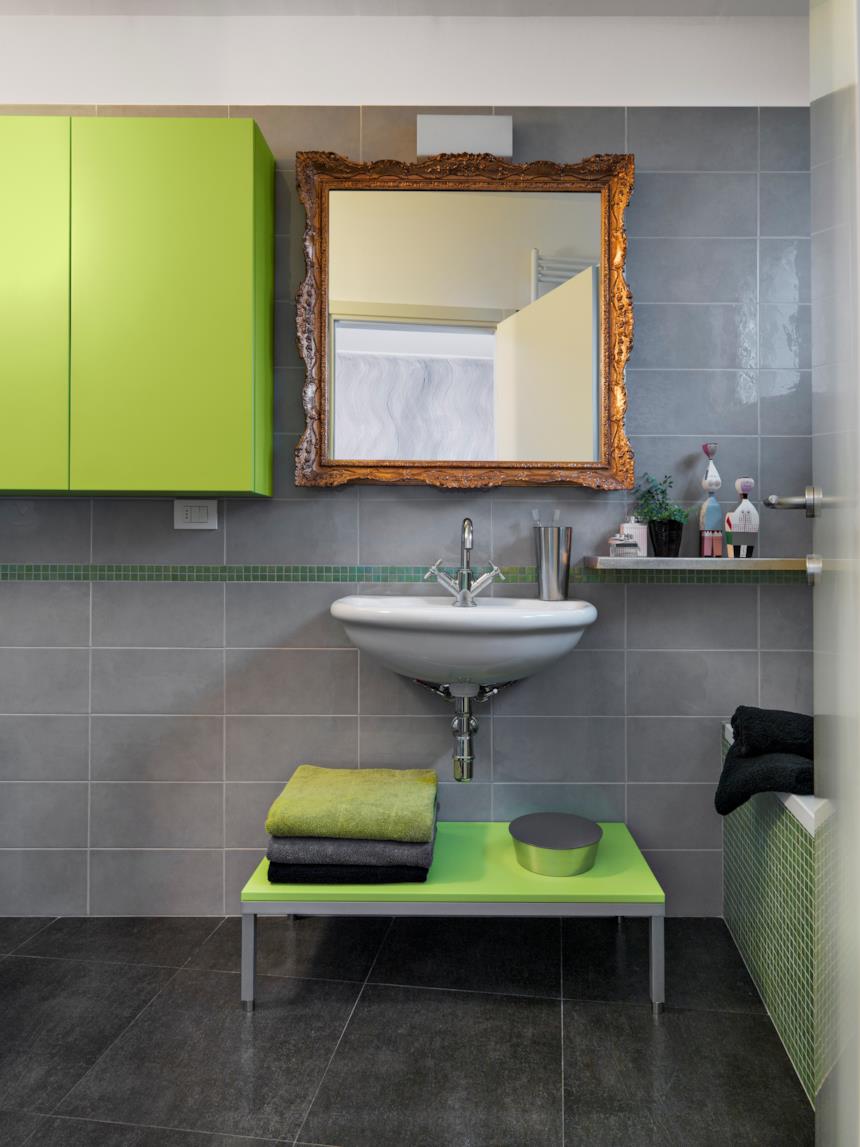 Accessori per bagno verde