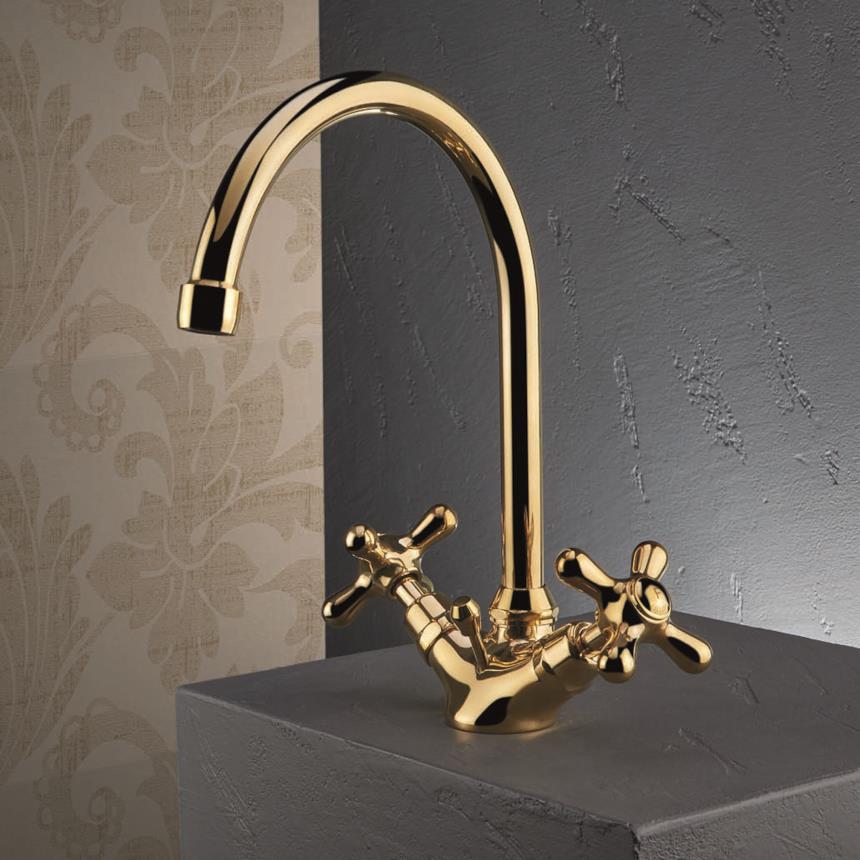 Rubinetto retrò a due manopole 