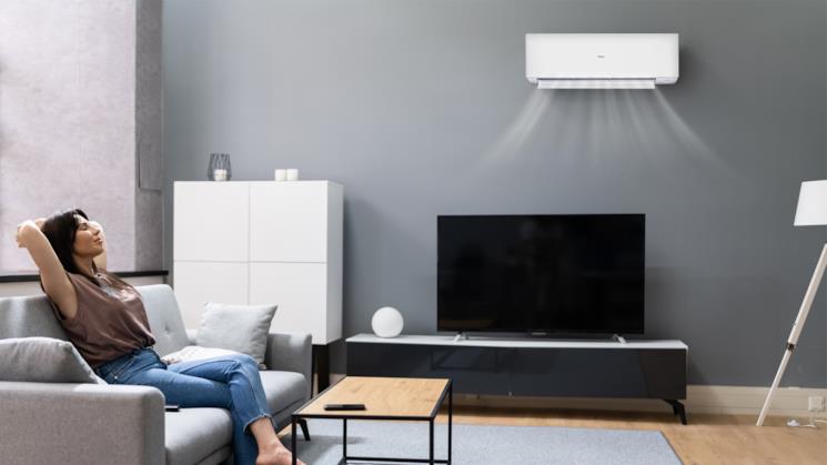 Climatizzatore Haier Expert in salotto