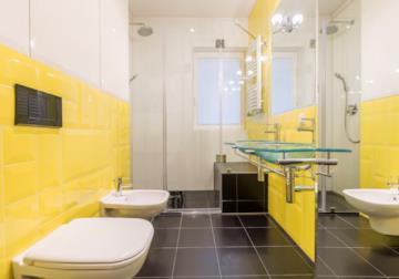 Bagno color giallo: come arredarlo