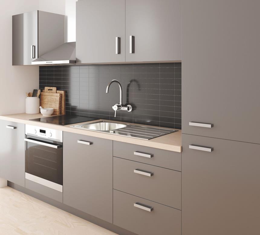 Rubinetto a parete Grohe per cucina moderna