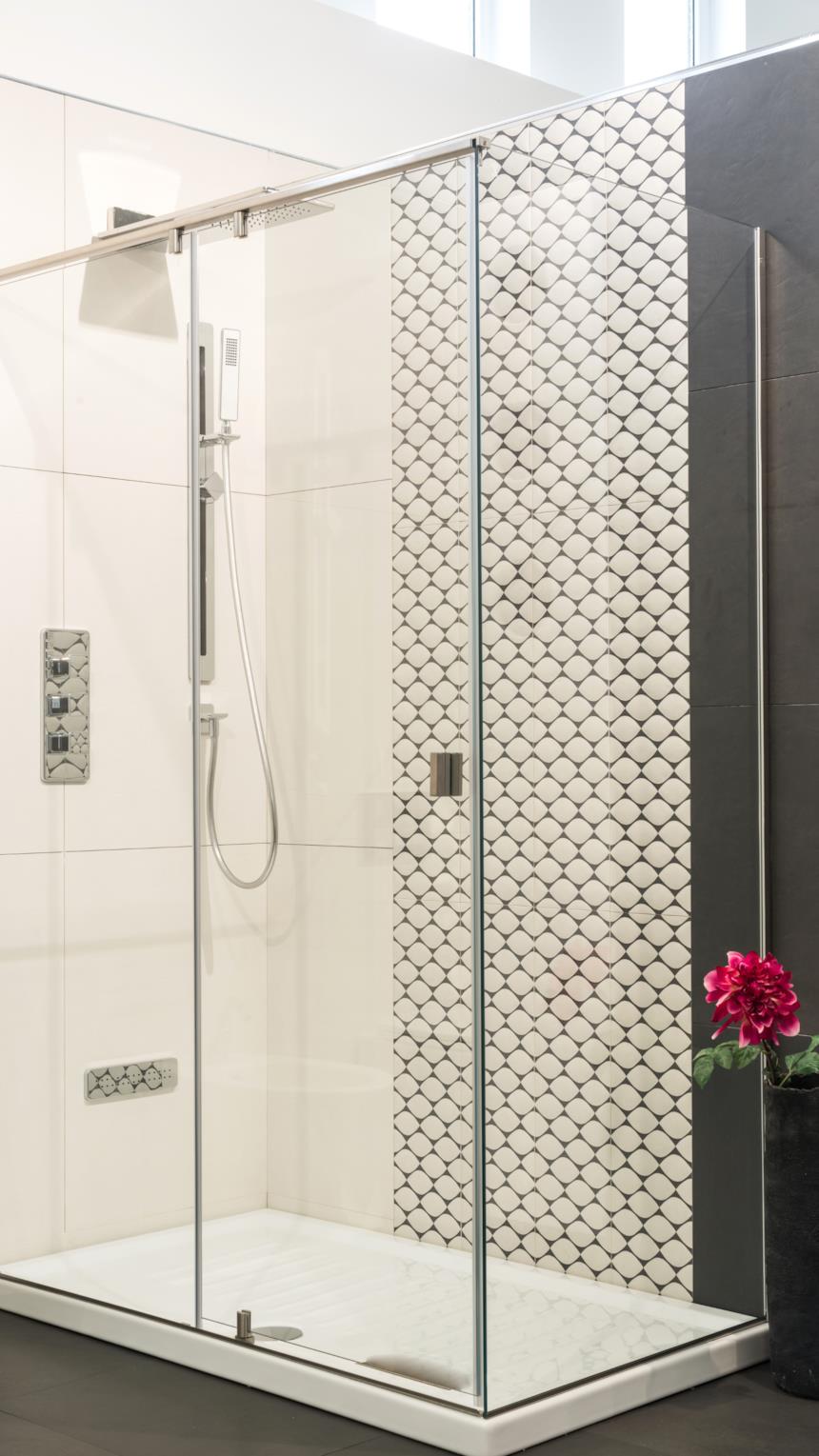 Box doccia finitura metallica 