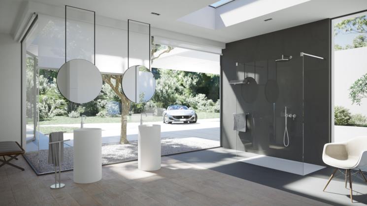 Bagno arredato con rubinetteria Nobili Velis 