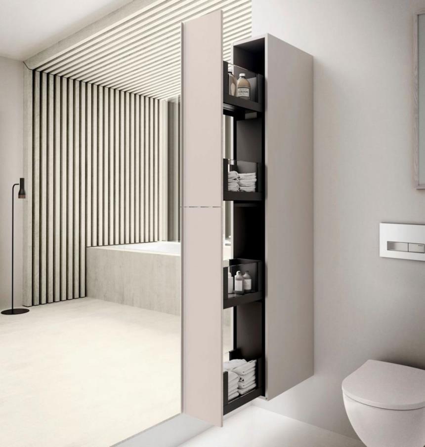 Mobile contenitore scorrevole sospeso Geberit Acanto