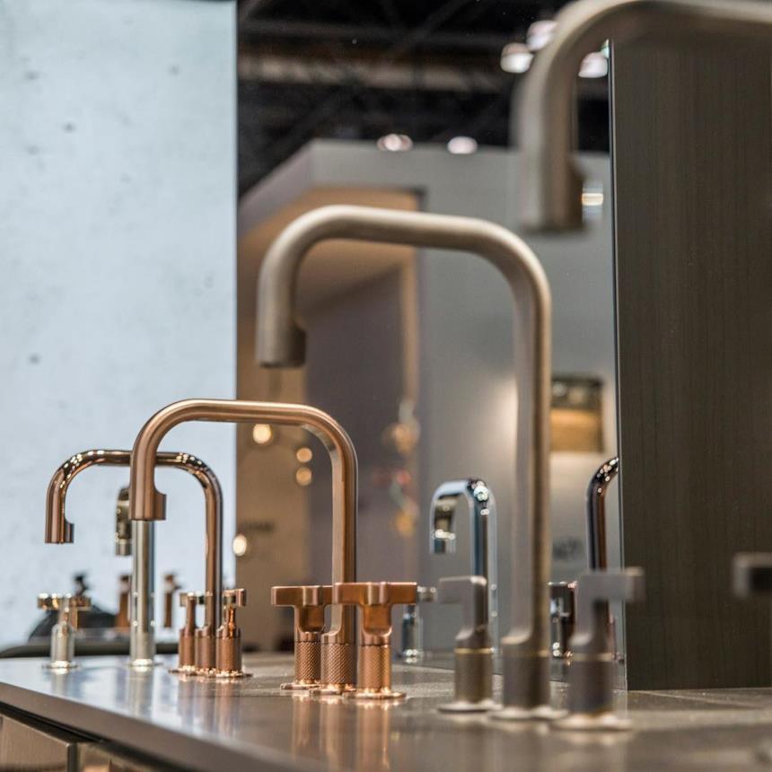 Miscelatore Gessi Inciso+ in diverse finiture metallizzate