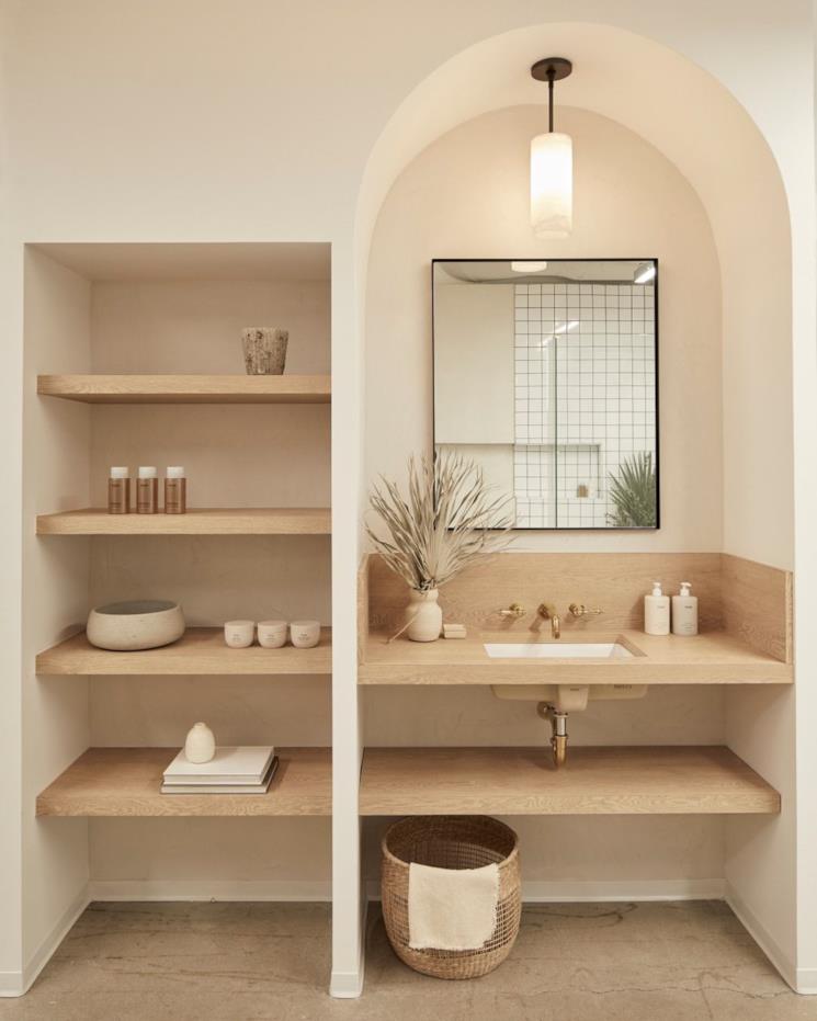 Lavandino integrato al mobile portalavabo