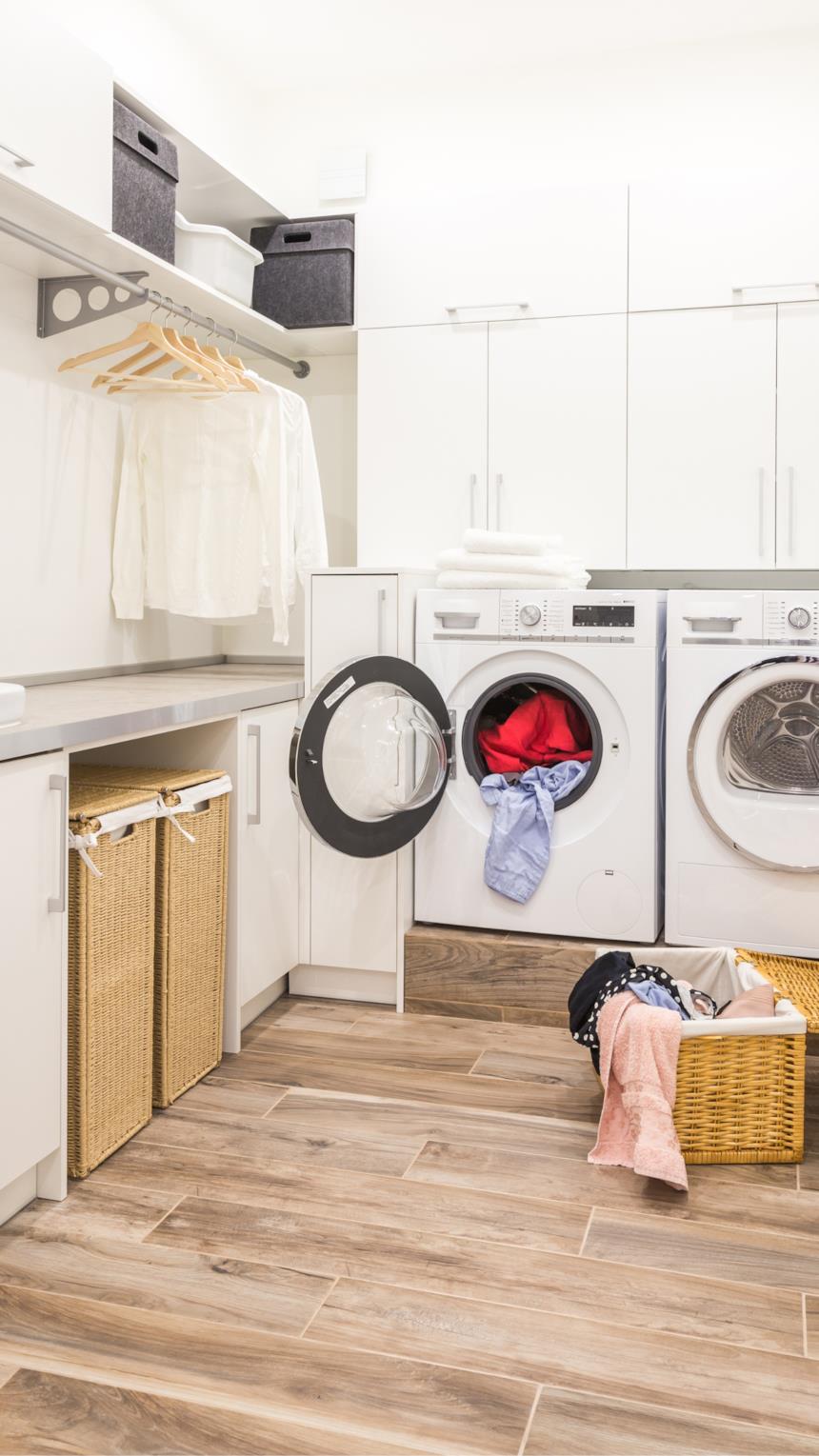 Lavanderia arredata in casa