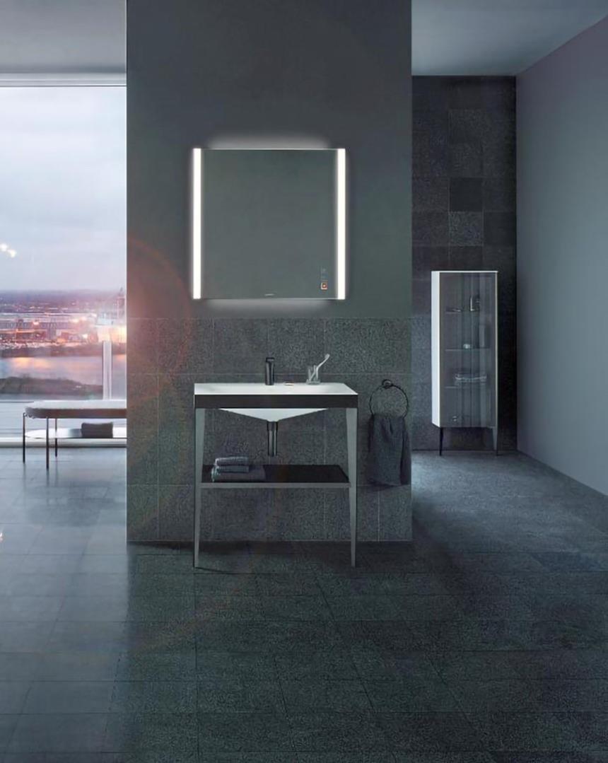 Bagno con mobile Xviu sottolavabo finitura nera