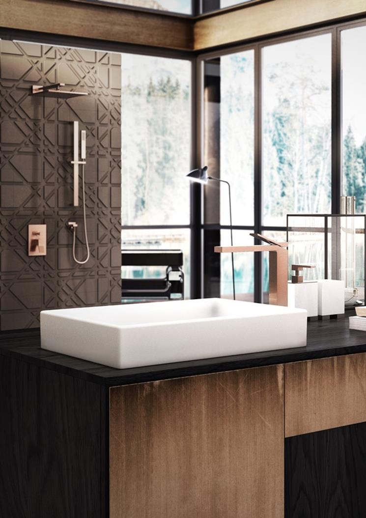 Rubinetto bronzo Gessi Rettangolo