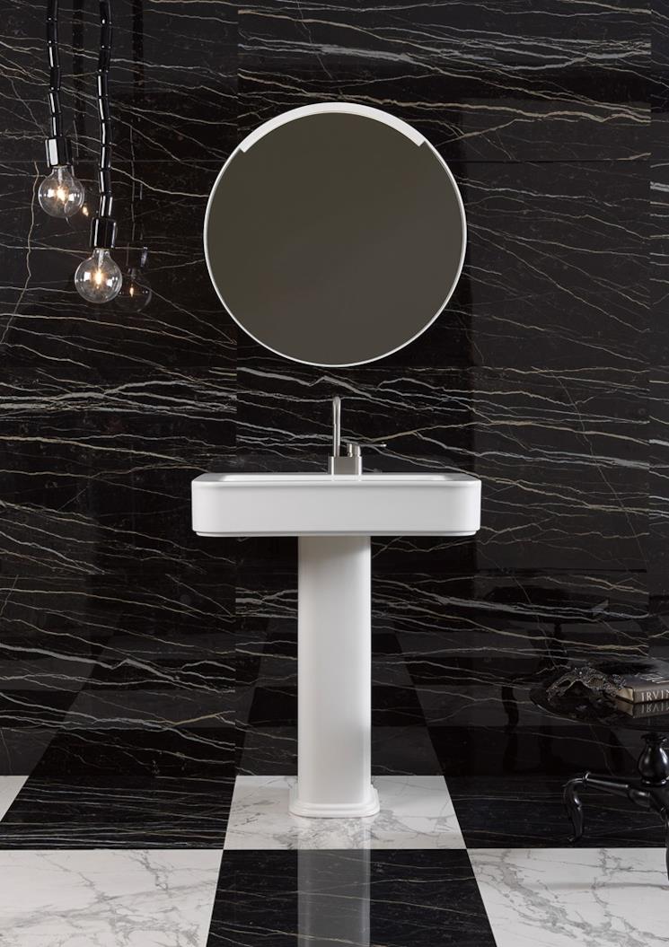 Specchio con cornice tondo Madre di Flaminia