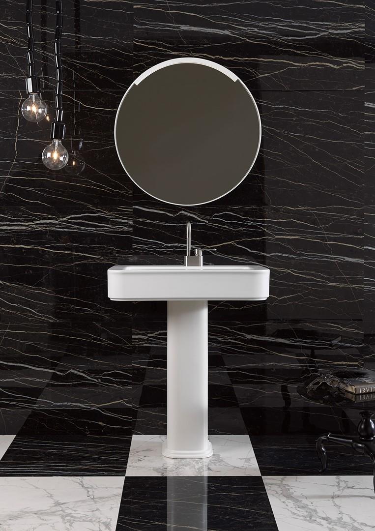 Specchio con cornice tondo Madre di Flaminia