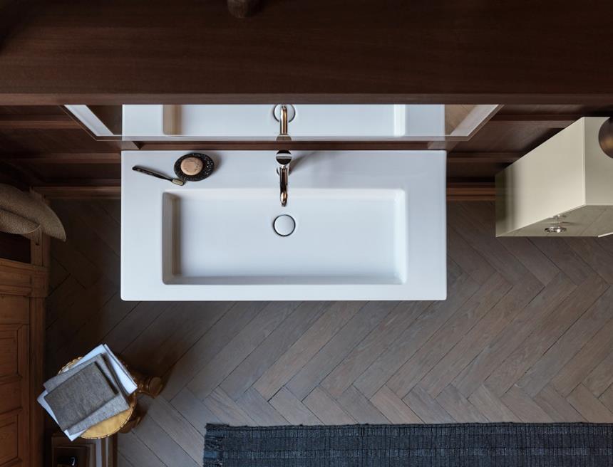 Lavabo consolle rettangolare Duravit White Tulip