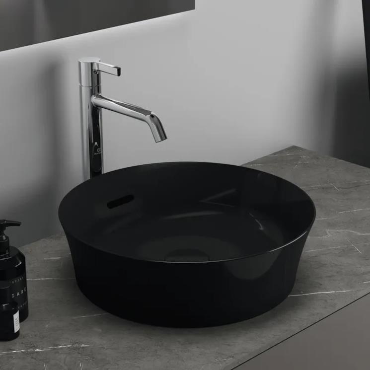 Lavabo da appoggio nero lucido