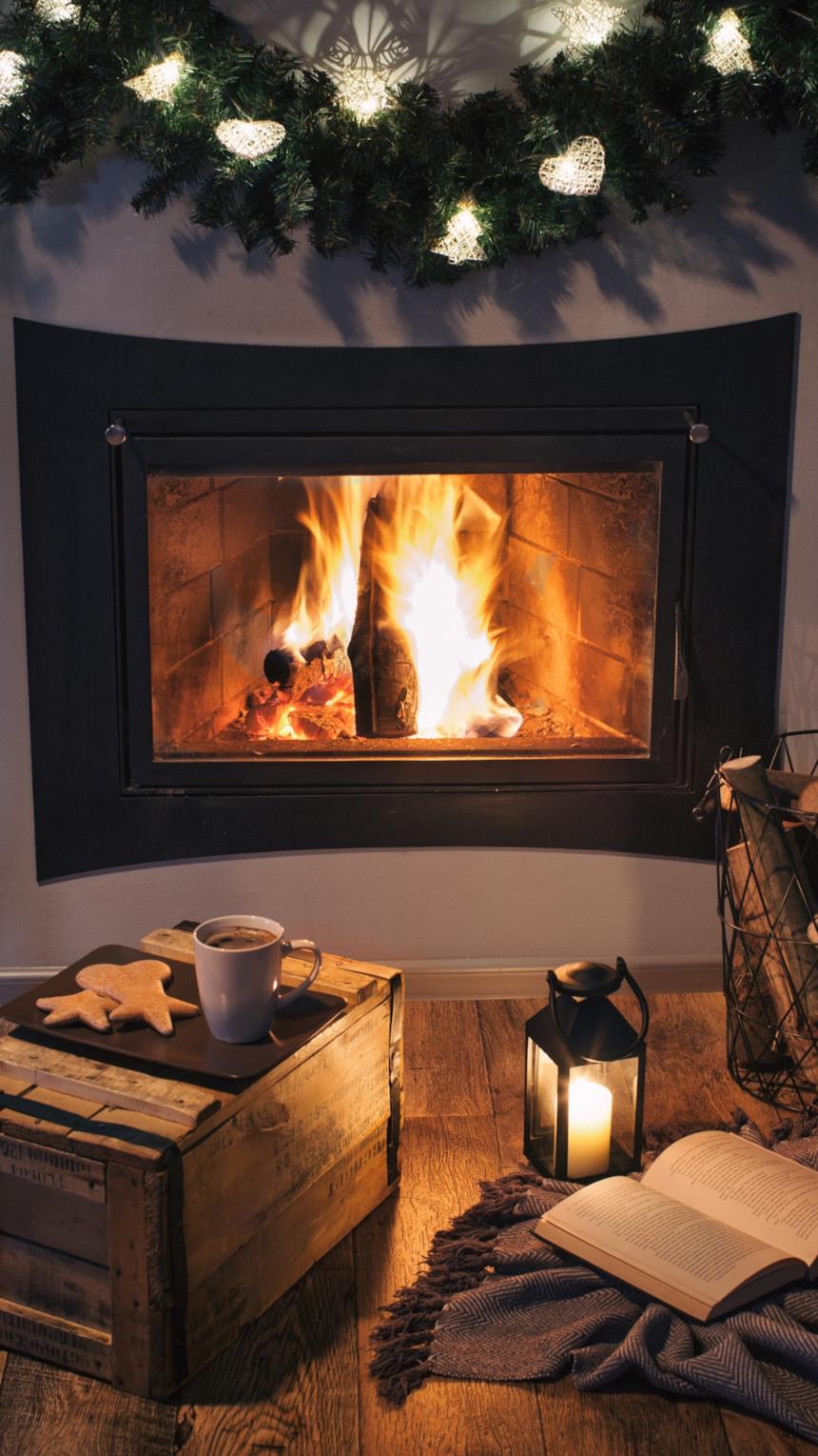 Termocamino in soggiorno