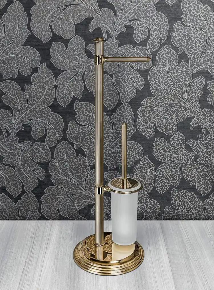 piantana porta rotolo con finitura in oro