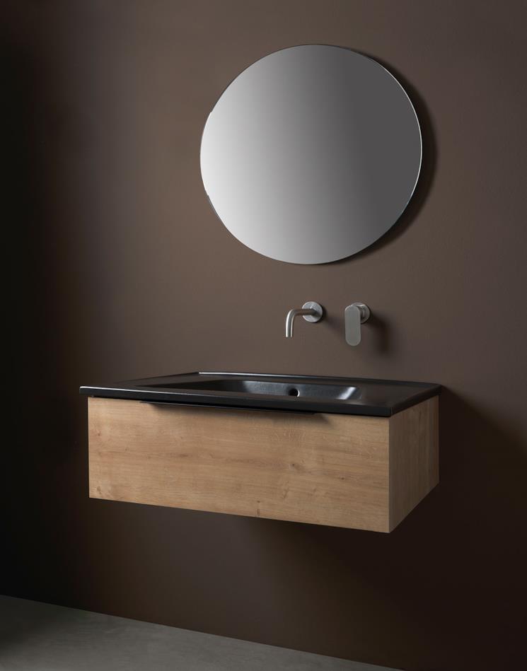 Flaminia lavabo incasso nero