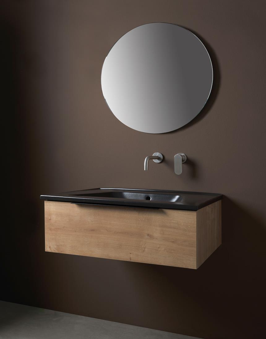 Flaminia lavabo incasso nero