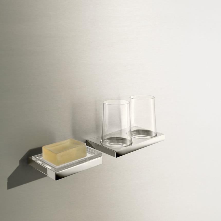 Supporto doppio per bicchieri Keuco