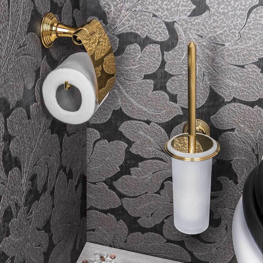 Portarotolo e porta scopino Hermitage Colombo Design finitura oro