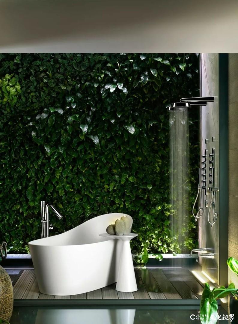 Composizione bagno con soffione effetto pioggia Cono di Gessi