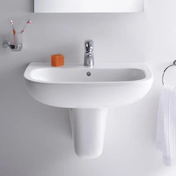 Lavabo con troppopieno e bordo per rubinetteria