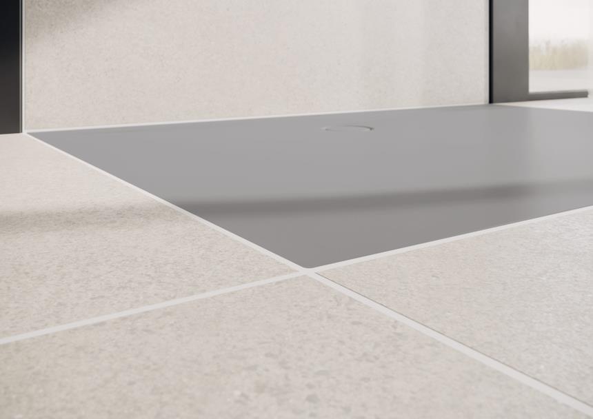 Piatto doccia senza bordi Superplan Zero di Kaldewei in acciaio smaltato