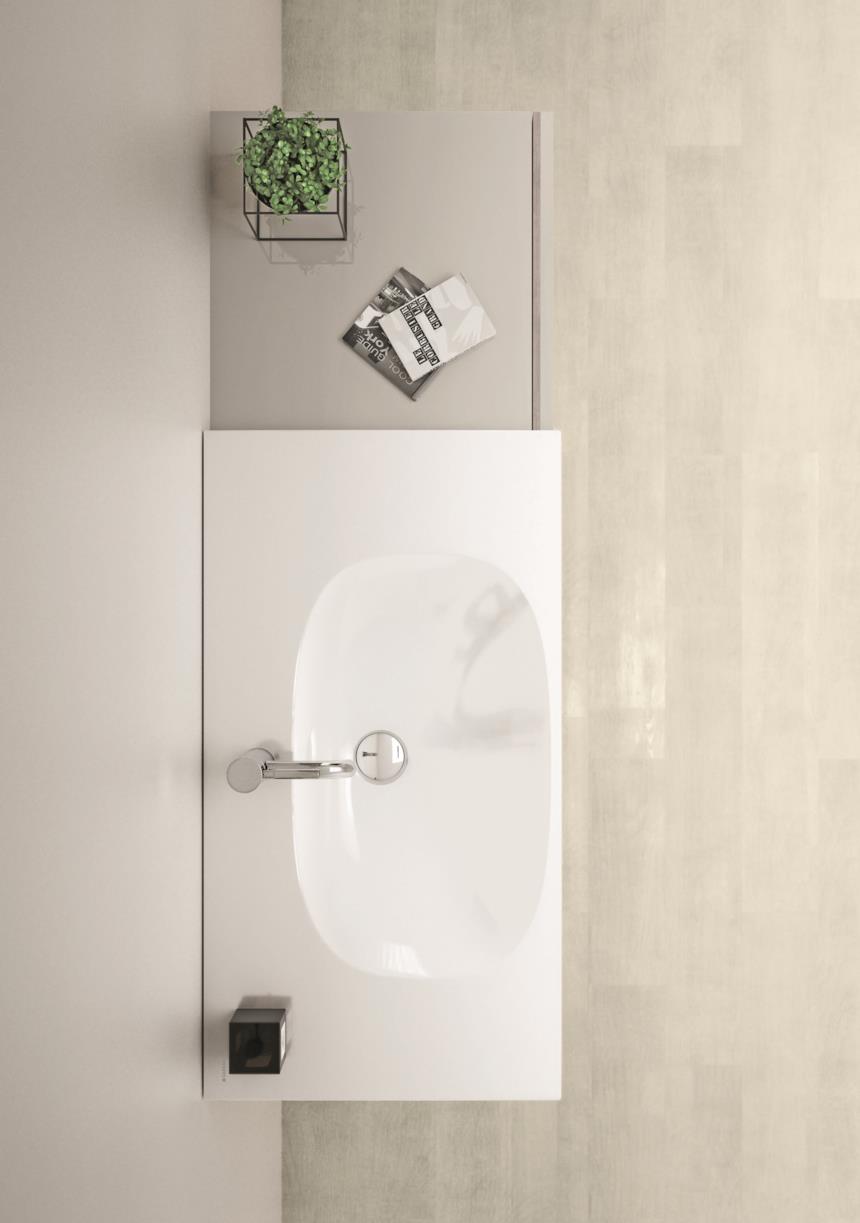 Lavabo Geberit Acanto visto dall'alto 