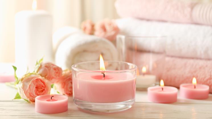 Candele profumate per il bagno