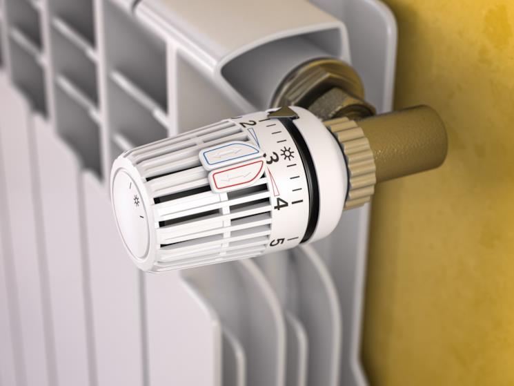Radiatore con valvola per la temperatura