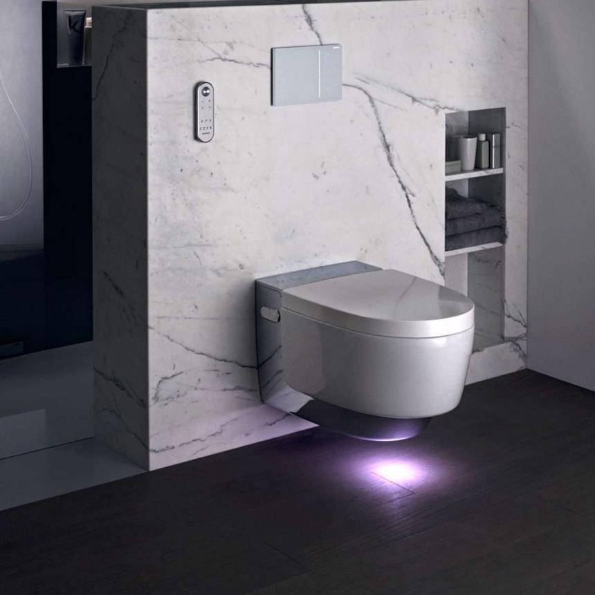 Vaso cromato con funzione bidet AquaClean Mera di geberit