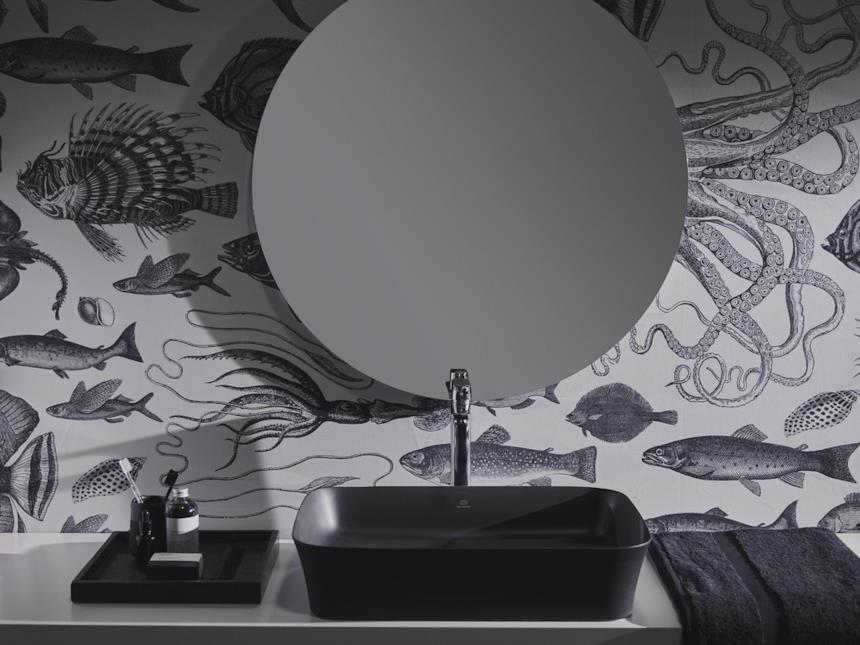 Composizione con lavabo nero Ideal Standard