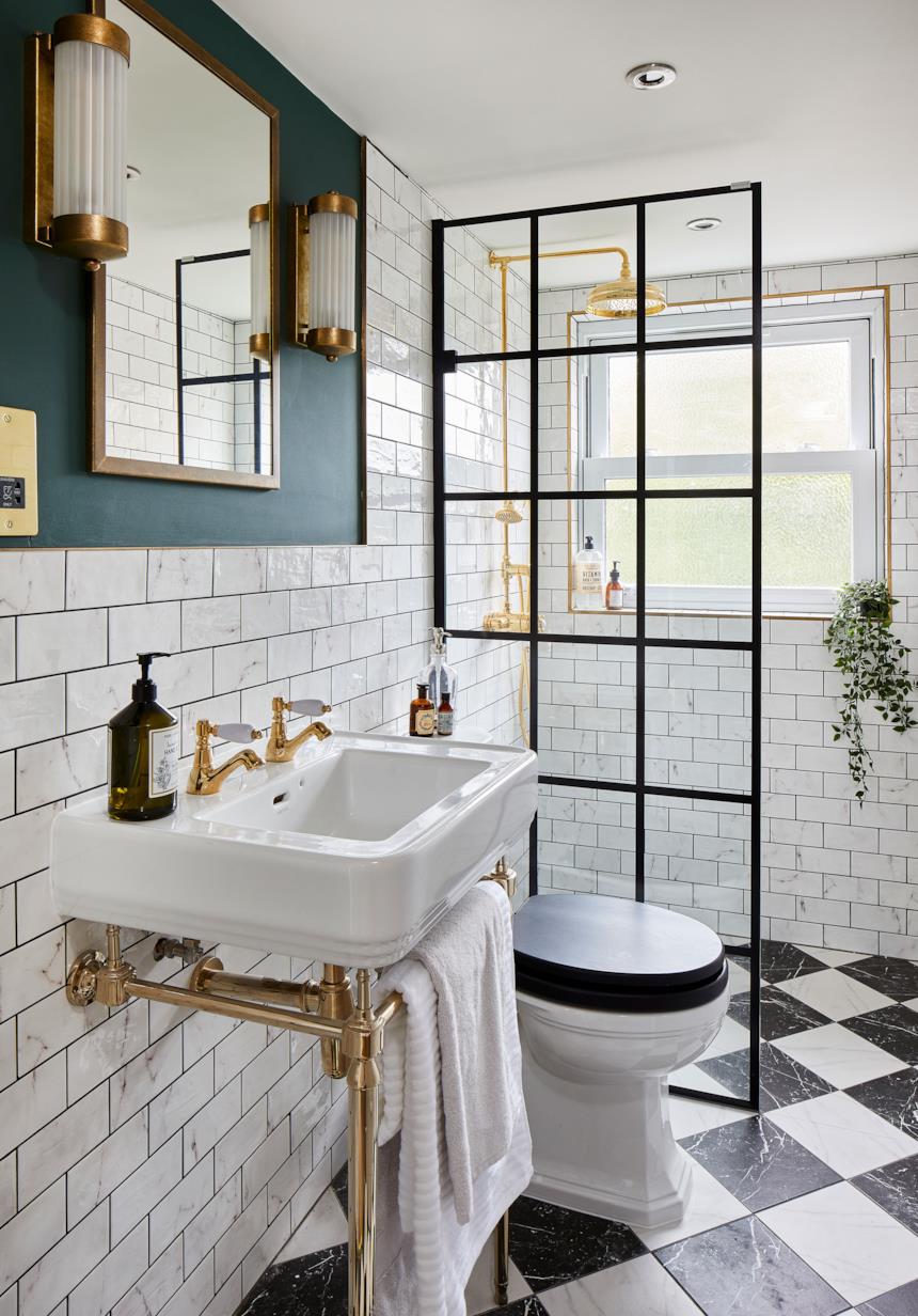 Bagno d'ispirazione industriale 