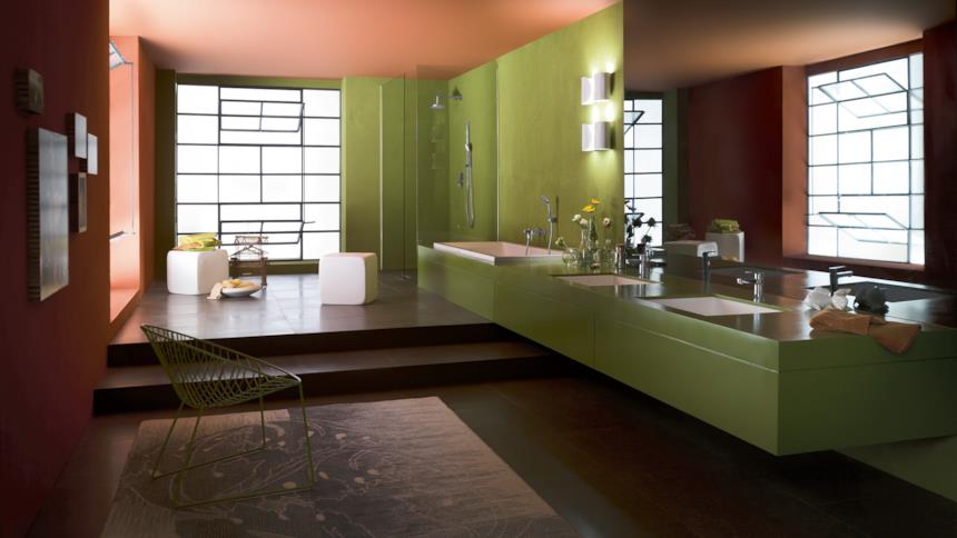 Bagno arredato con miscelatori Nobili NEW ROAD 