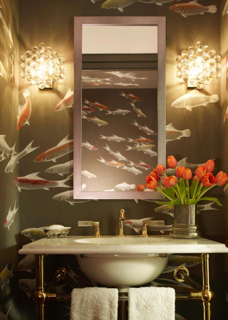 Carta da parati acquario pesci