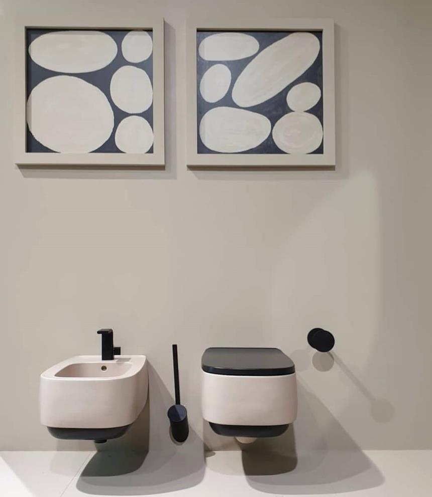 Composizione con wc e bidet Flag di Flaminia