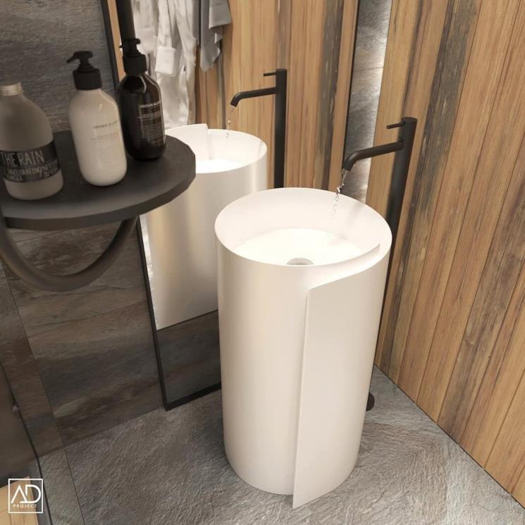 Lavabo Monoroll Flaminia con rubinetto freestanding