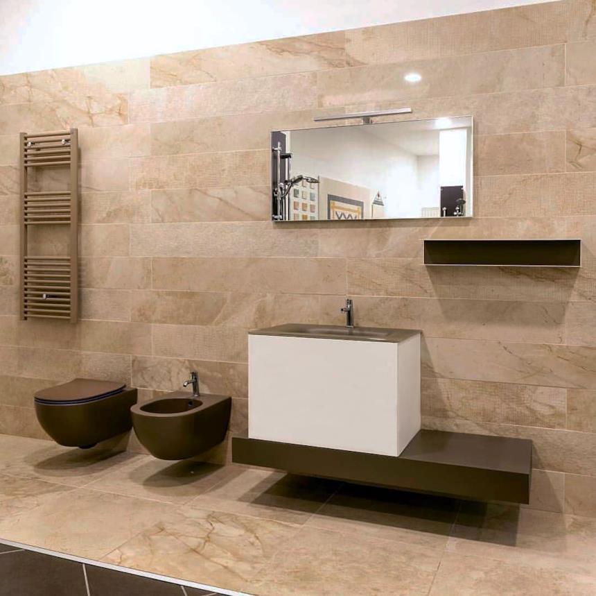 Composizione bagno con sanitari marroni Miniapp di Flamina