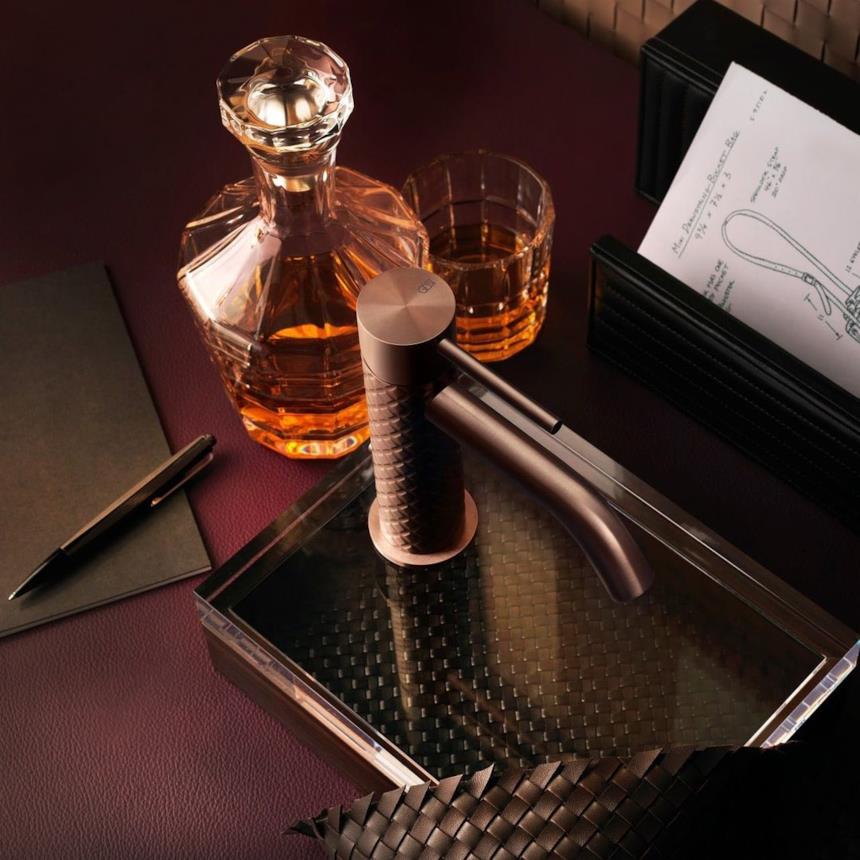 Gessi 316 finitura oro con visione dall'alto