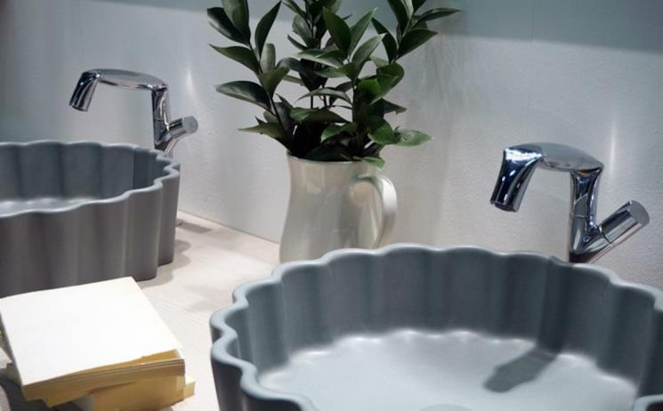 Lavabo Flaminia Doppio zero azzurro opaco