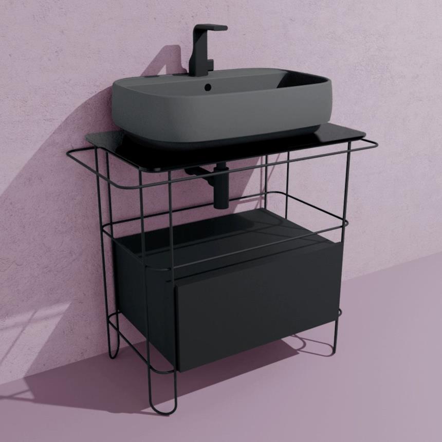 Struttura in acciaio sottolavabo di flaminia